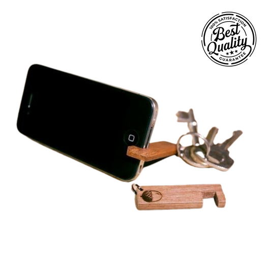 Handcrafted Wooden Keychain Mobile Holder